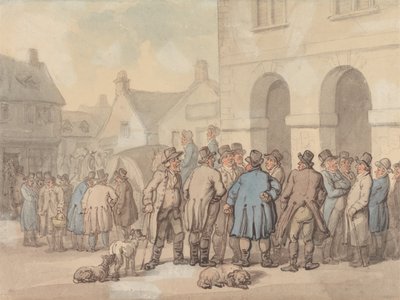 The Market Place, Brackley, Northamptonshire by Thomas Rowlandson